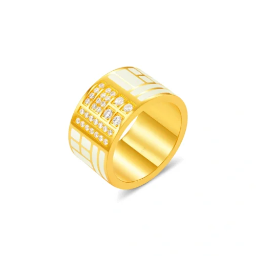 999 Gold Diamond Ring