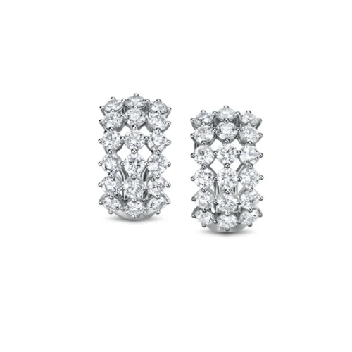 18K/750 White Gold Diamond Earrings