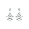18K/750 White Gold Diamond Earrings