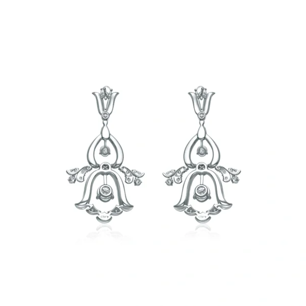 18K/750 White Gold Diamond Earrings