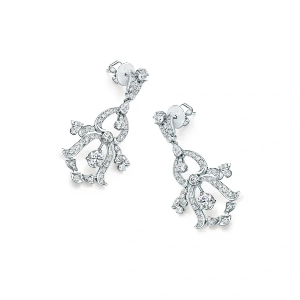 18K/750 White Gold Diamond Earrings