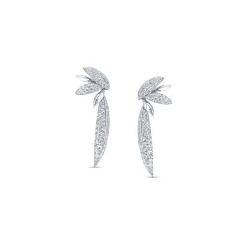 18K/750 White Gold Diamond Earrings