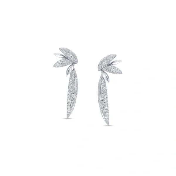 18K/750 White Gold Diamond Earrings