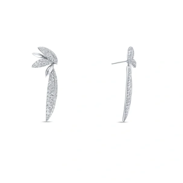 18K/750 White Gold Diamond Earrings