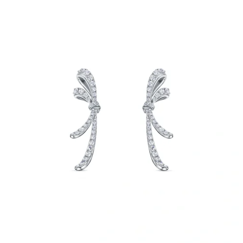 18K/750 White Gold Diamond Earrings
