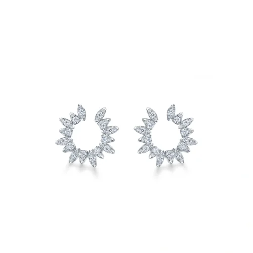 18K/750 White Gold Diamond Earrings