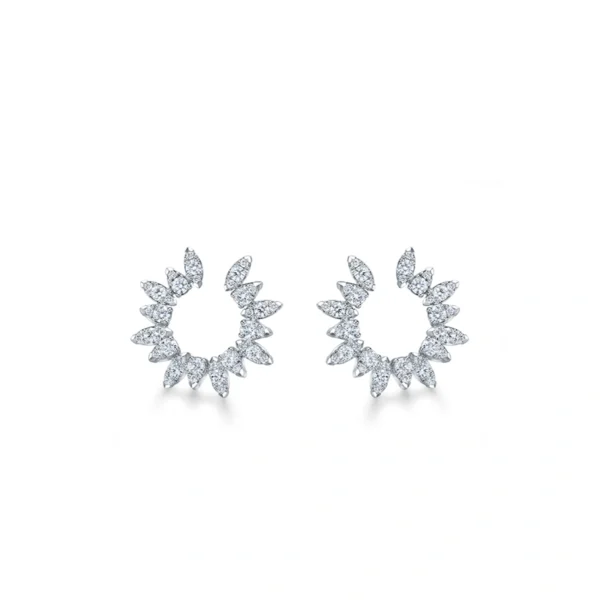 18K/750 White Gold Diamond Earrings