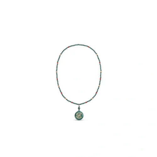 18K/750 Yellow Gold Jade Necklace