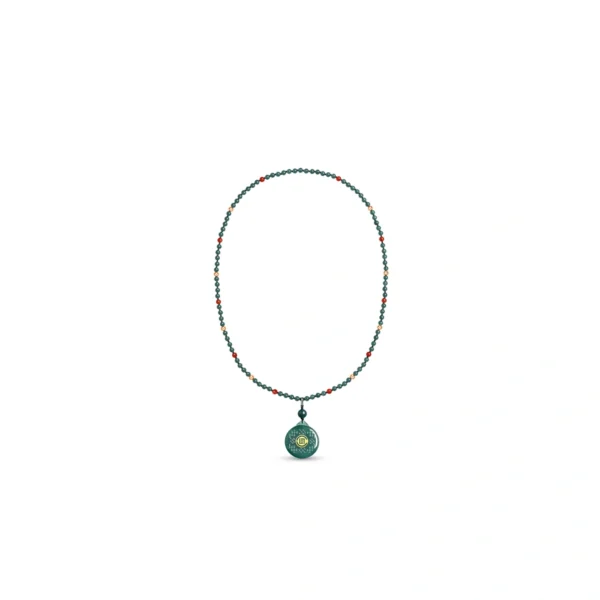 18K/750 Yellow Gold Jade Necklace