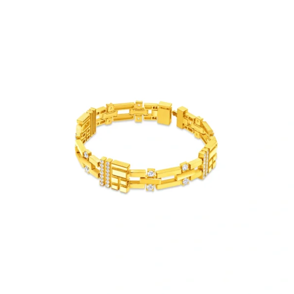 999 Gold Diamond Bracelet
