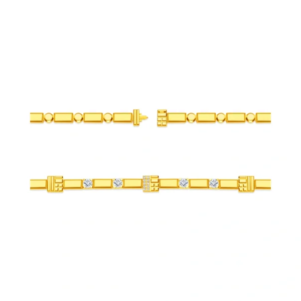 999 Gold Diamond Bracelet