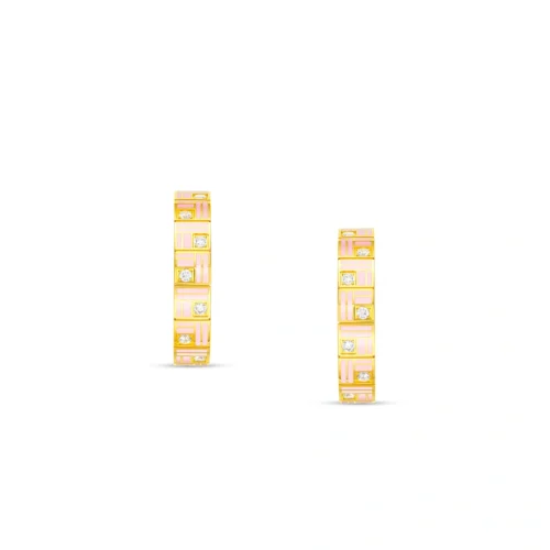 999 Gold Diamond Earrings