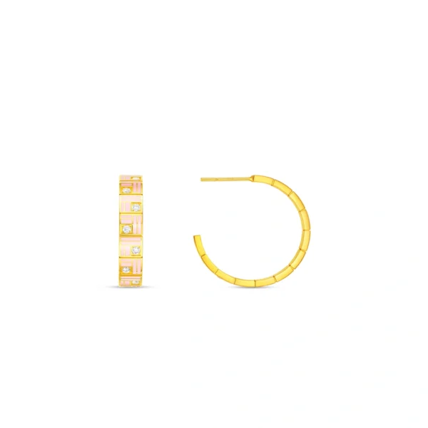 999 Gold Diamond Earrings
