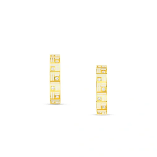 999 Gold Diamond Earrings