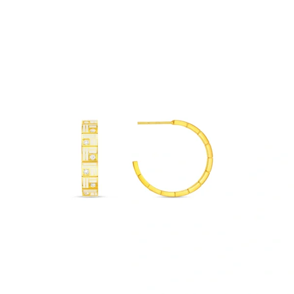 999 Gold Diamond Earrings