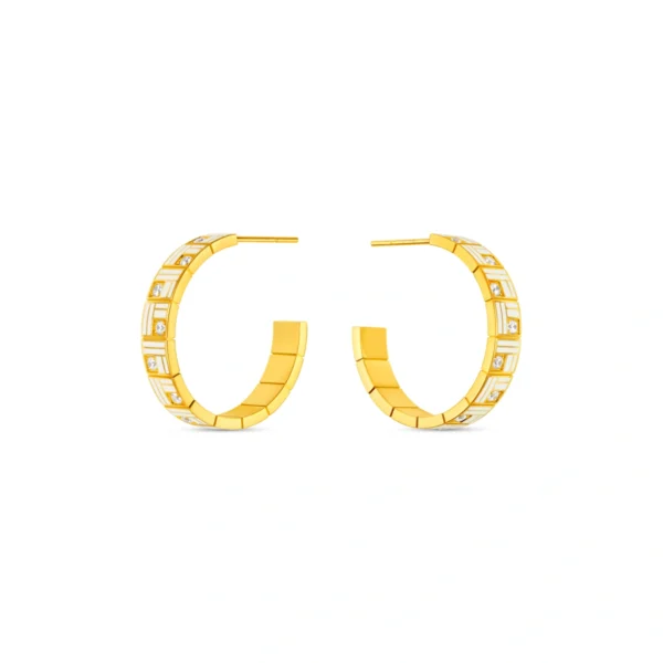 999 Gold Diamond Earrings