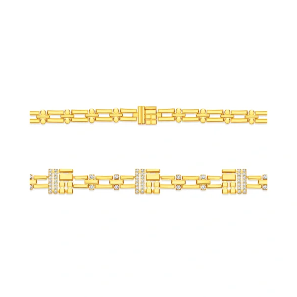 999 Gold Diamond Necklace