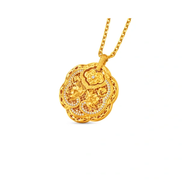 999 Gold Diamond Pendant