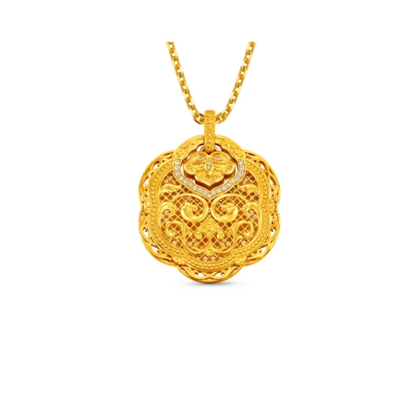 999 Gold Diamond Pendant