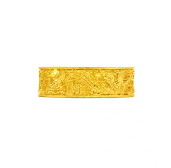 Dragon and Phoenix 999.9 Gold Bangle