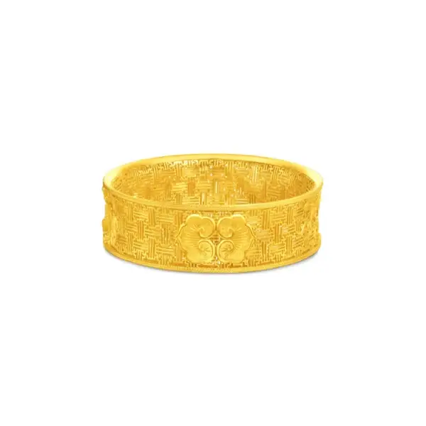 Dragon and Phoenix 999.9 Gold Bangle