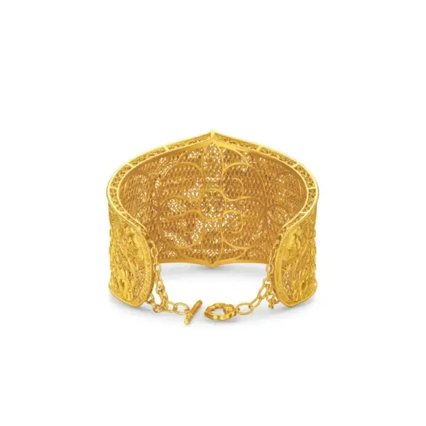 Dragon and Phoenix 999.9 Gold Bangle