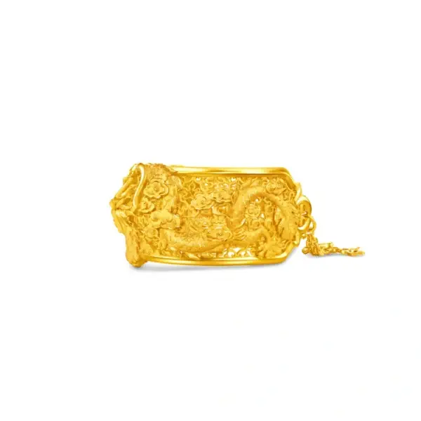 Dragon and Phoenix 999.9 Gold Bangle