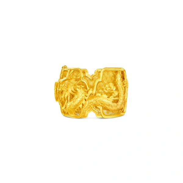 Dragon and Phoenix 999.9 Gold Bangle