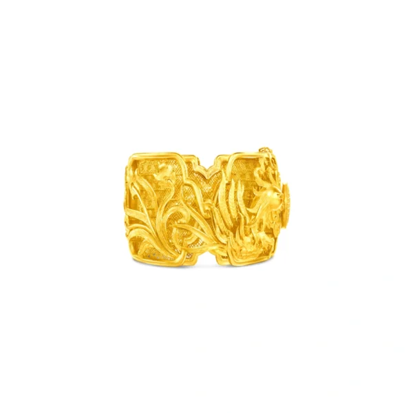 Dragon and Phoenix 999.9 Gold Bangle