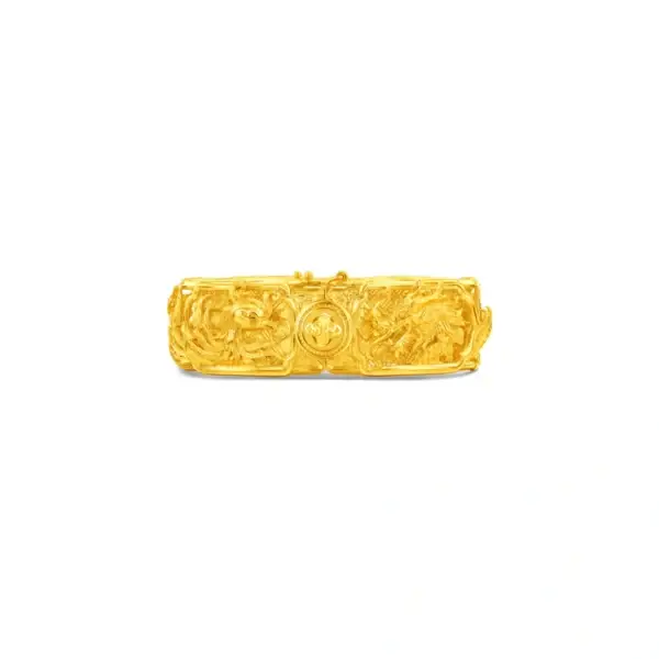 Dragon and Phoenix 999.9 Gold Bangle