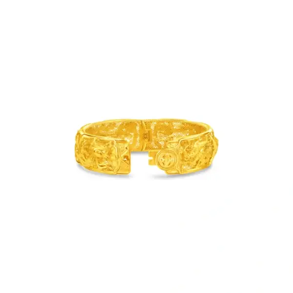 Dragon and Phoenix 999.9 Gold Bangle