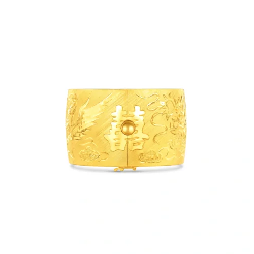 Dragon and Phoenix 999.9 Gold Bangle