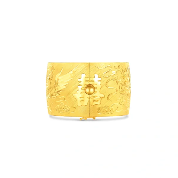 Dragon and Phoenix 999.9 Gold Bangle