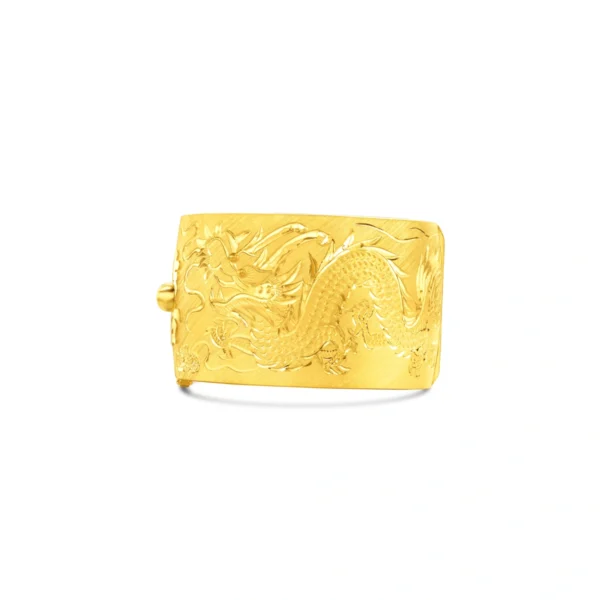 Dragon and Phoenix 999.9 Gold Bangle