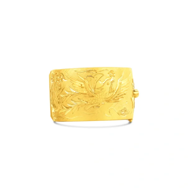 Dragon and Phoenix 999.9 Gold Bangle
