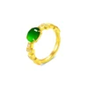 18K/750 Yellow Gold jade ring