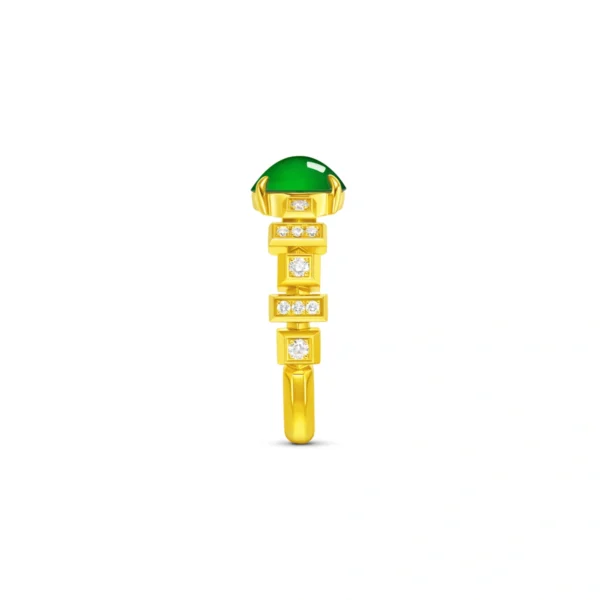 18K/750 Yellow Gold jade ring