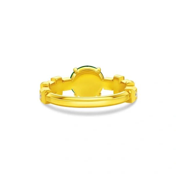 18K/750 Yellow Gold jade ring