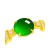 18K/750 Yellow Gold jade ring