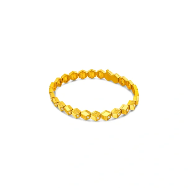 999 Gold Diamond Bracelet