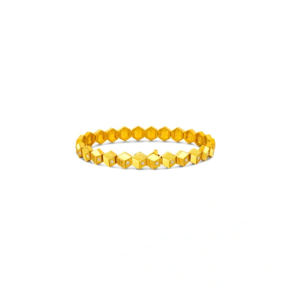 999 Gold Diamond Bracelet