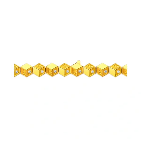 999 Gold Diamond Bracelet