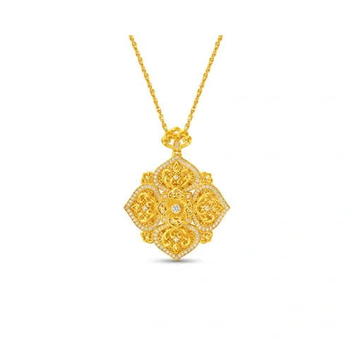 999 Gold Diamond Necklace