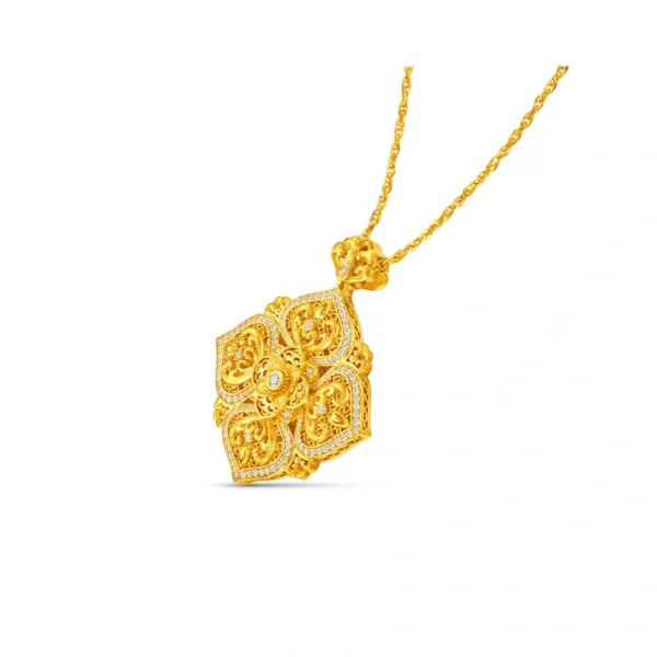 999 Gold Diamond Necklace