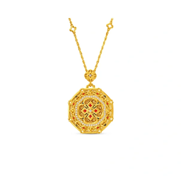 999 Gold Diamond Necklace