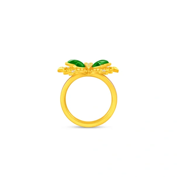 999 Gold jade ring